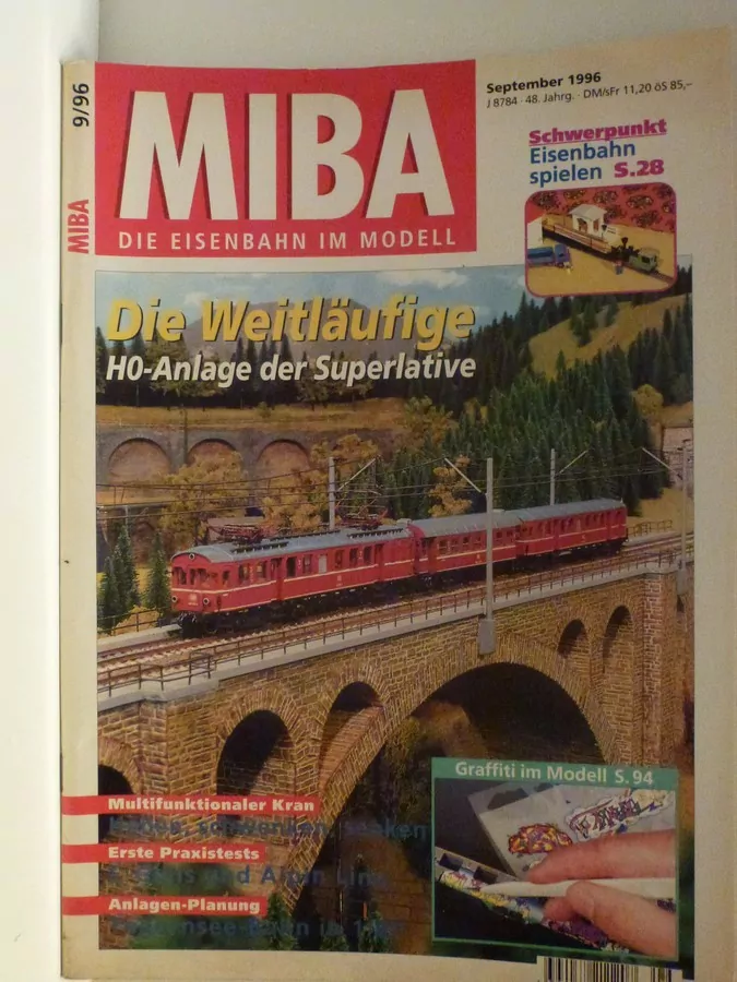 Miba - časopis o železnici 9/96- HO - TT