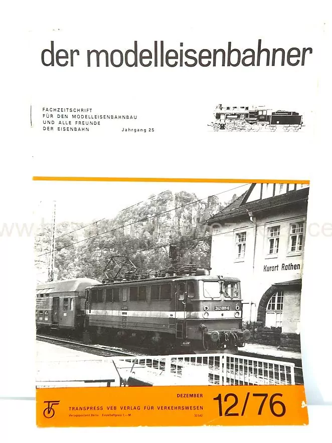 Časopis Der Modelleisenbahner 12/1976