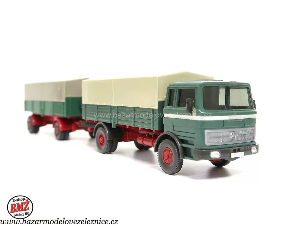 Wiking - Mercedes plachta s přívěsem - HO