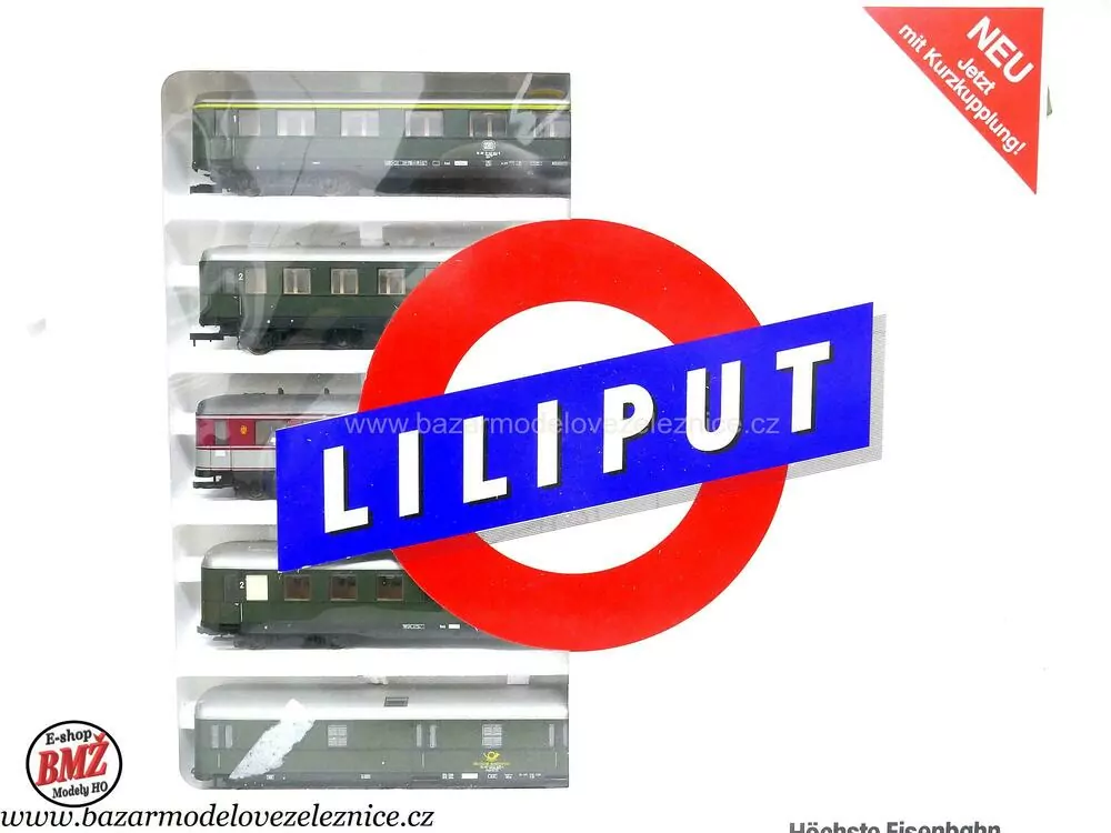 Liliput - Set 5 osobních vozů DB - HO