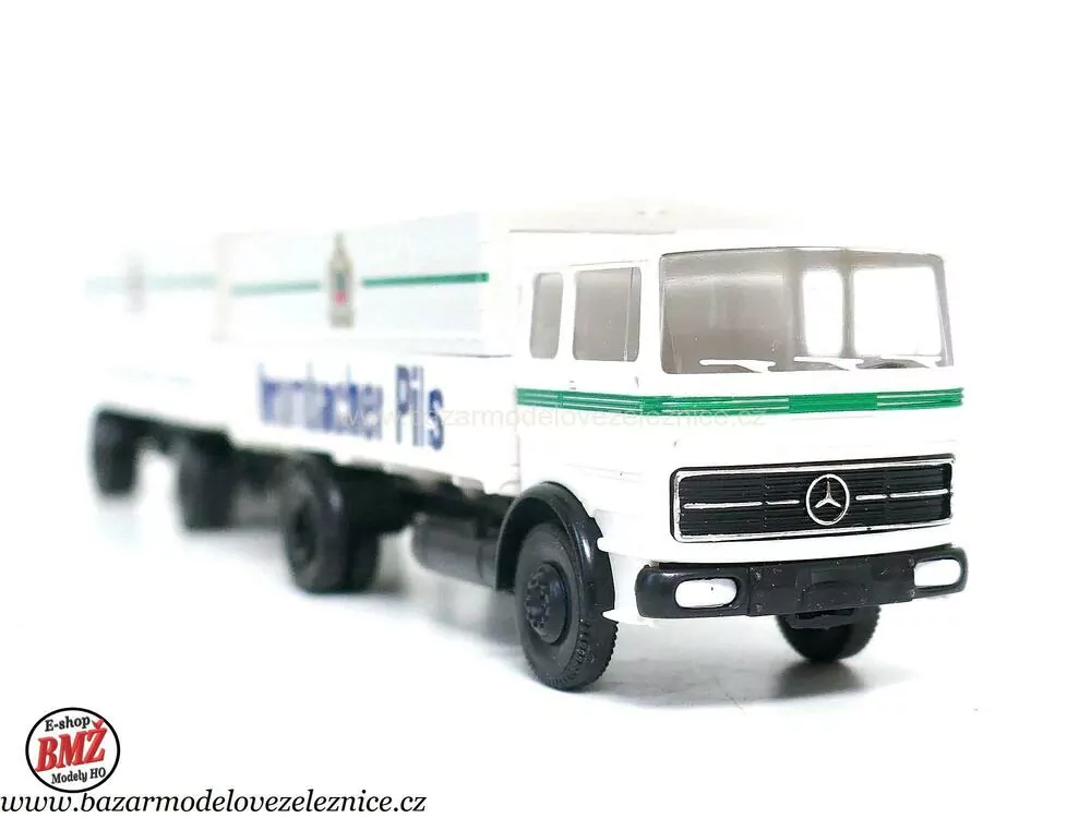 Brekina - Mercedes s přívěsem - HO