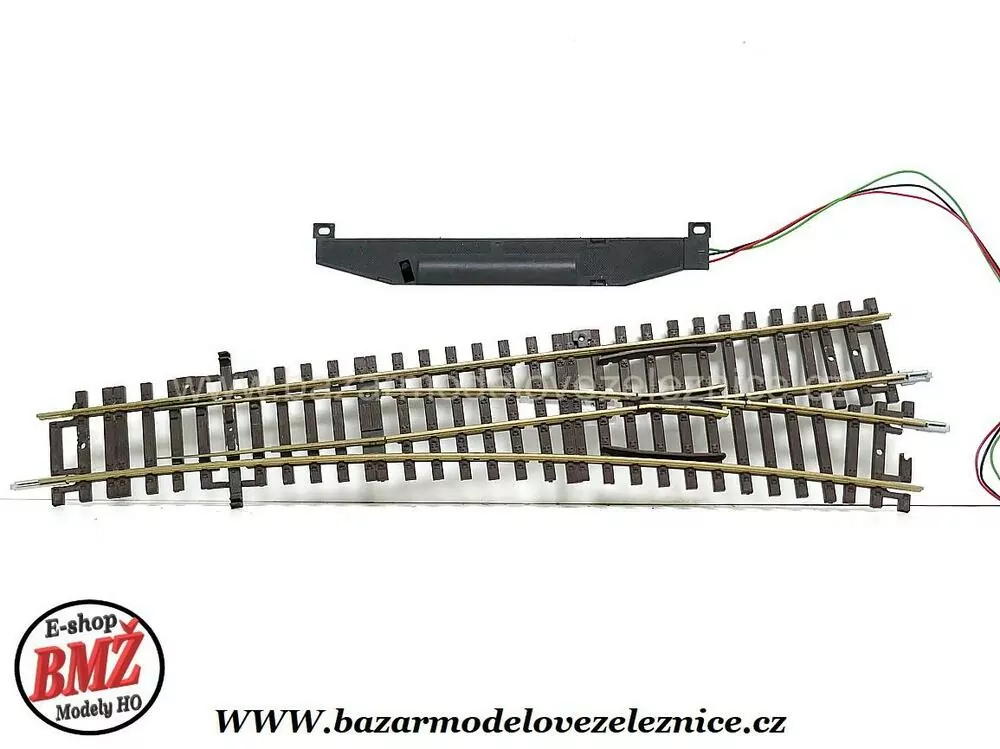 Roco Line - Elektr. výhybka pravá WL15 230mm, R 873,5mm 15° - HO