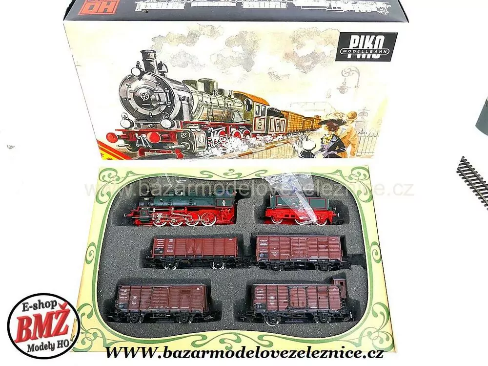 Piko DDR - DC - Set s BR 55 K.P.E.V. + 4 nákl. vozy - HO