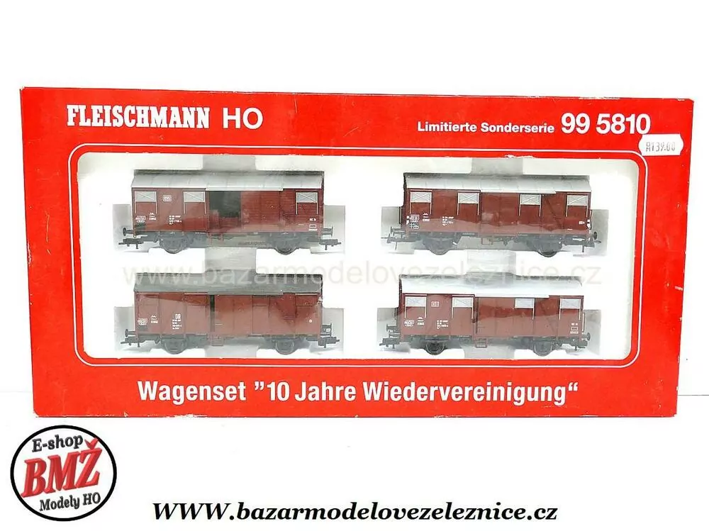 Fleischmann - Set 4 nákladních vozů DR + DB - HO