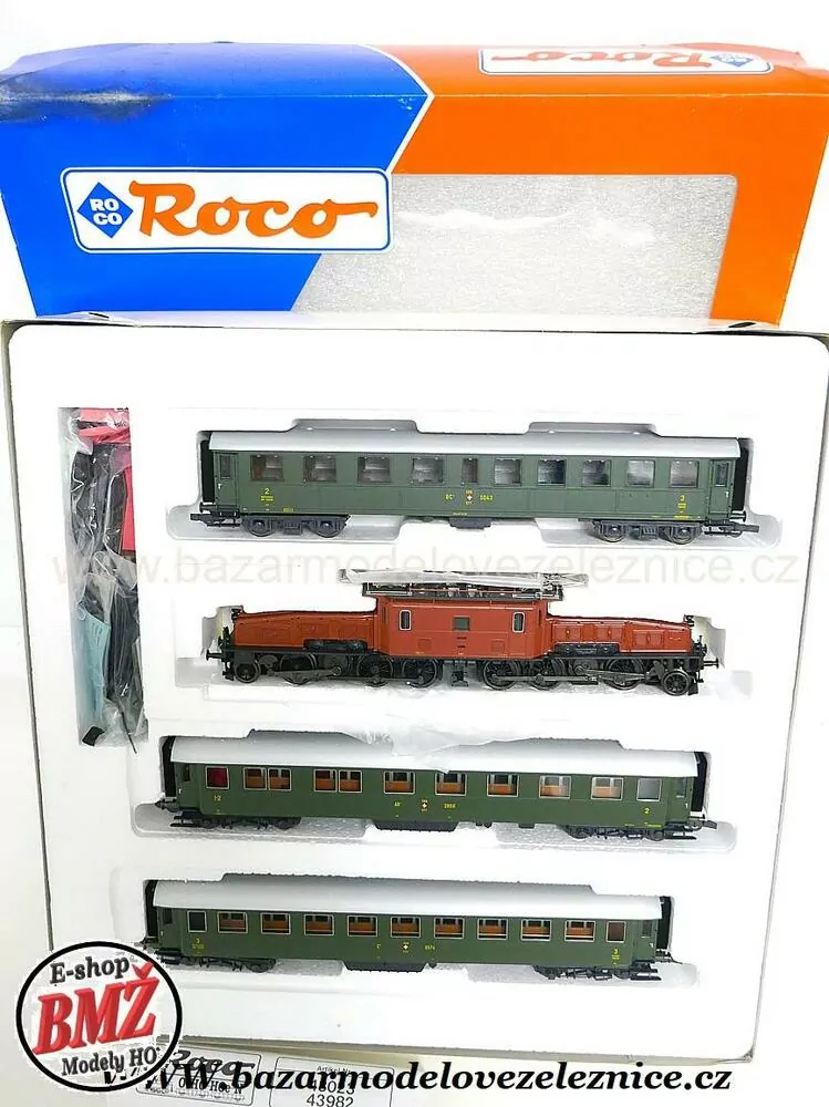 Roco - DC - Set s elektrickou lokomotivou Be 6/8 + 3 OSOB. vozy - HO