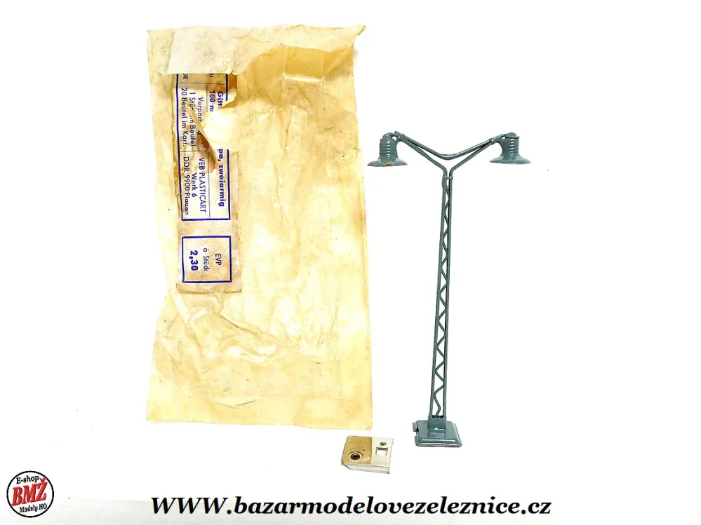 VEB - Lampa drážní dvojitá 10 cm - HO - TT