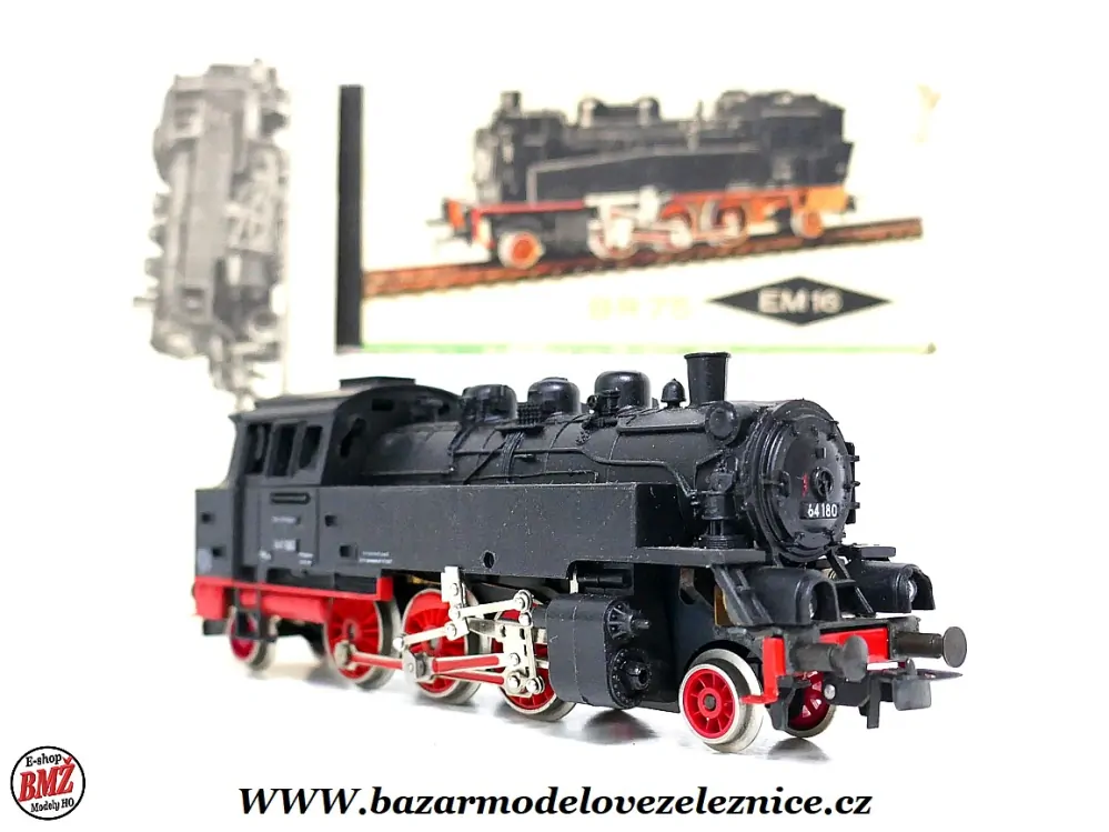 Piko DDR - DC - Parní lokomotiva BR 64 180 DR - HO