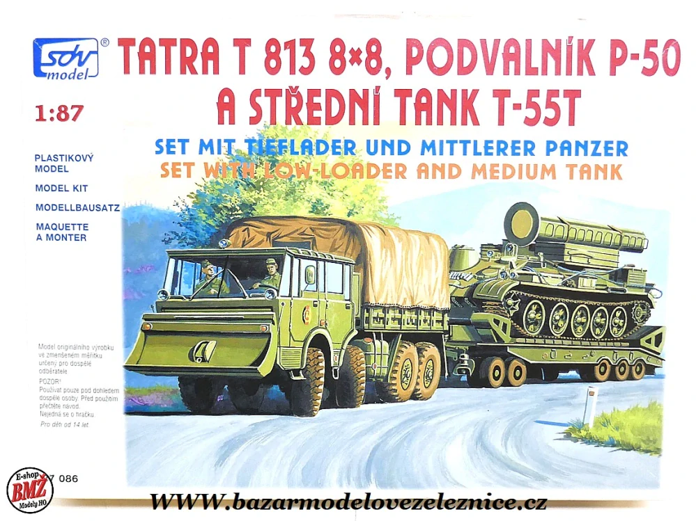 SDV - Tatra T 813 podvalník P50 + tank T55T - HO