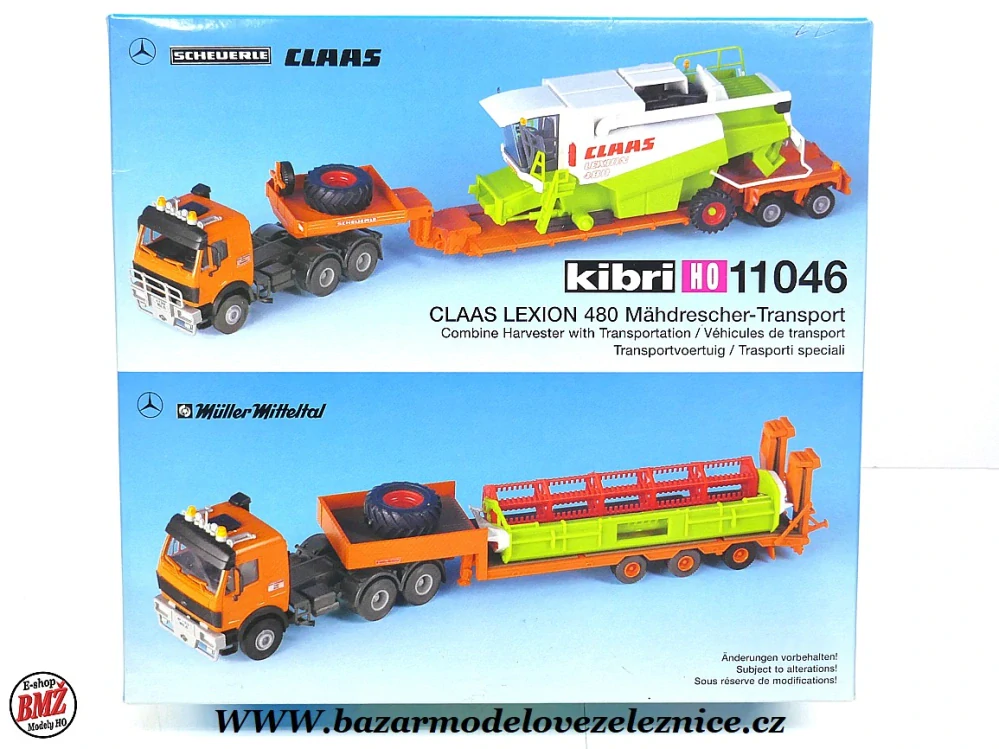 Kibri - mercedes přeprava kombajnu - HO