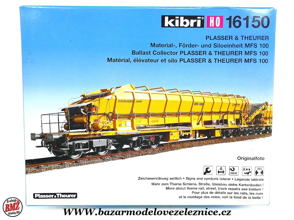 Kibri - Zásobníkový vůz PLASSER & THEURER MFS 100- HO