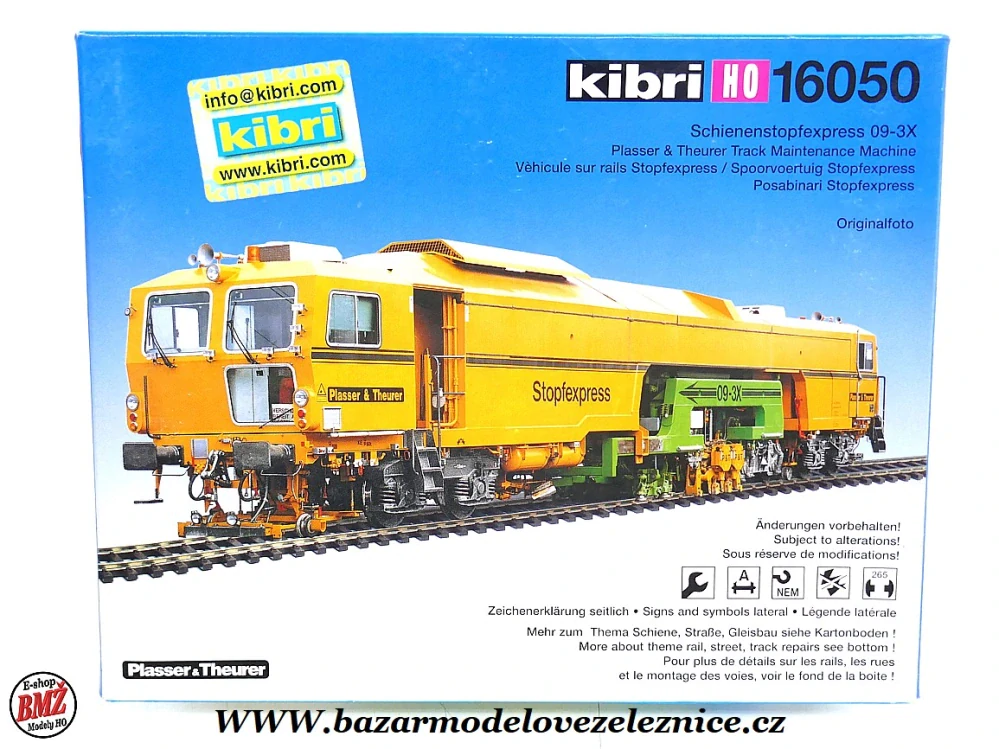 Kibri - podbíječka PLASSER & THEURER na údržbu kolejí - bez motoru - HO