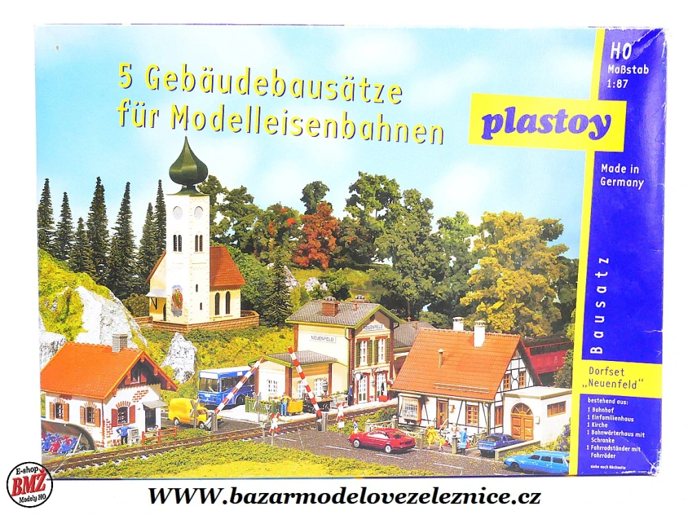 Plastoy - Dorfset Neunfeld 5 x budova - HO