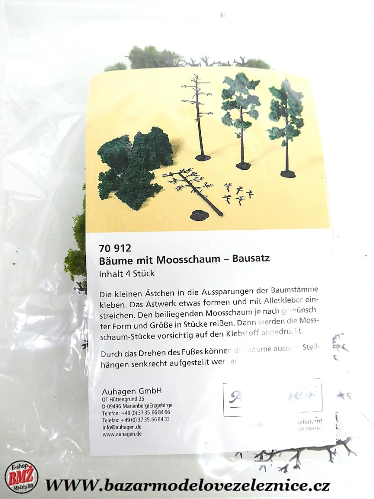 Auhagen - 4 x listnatý strom - HO - TT
