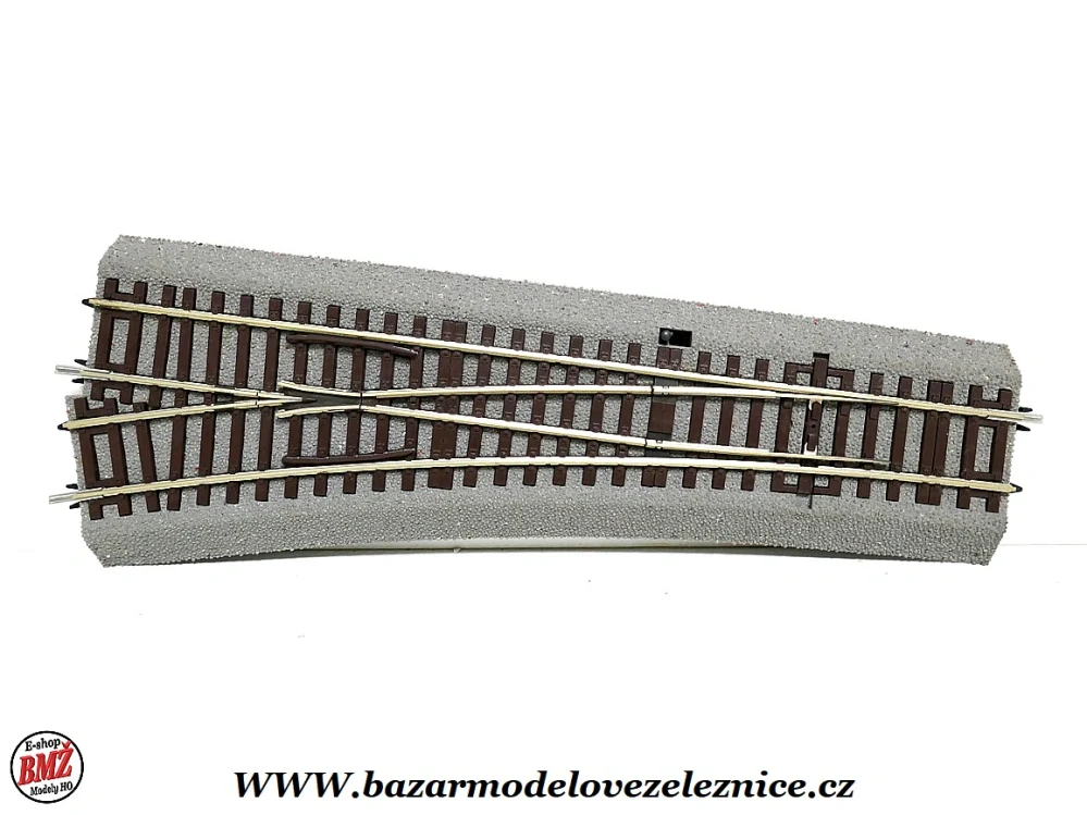Roco Line - Výhybka levá Wl15 - 230 mm / 15° s gum podložím - HO