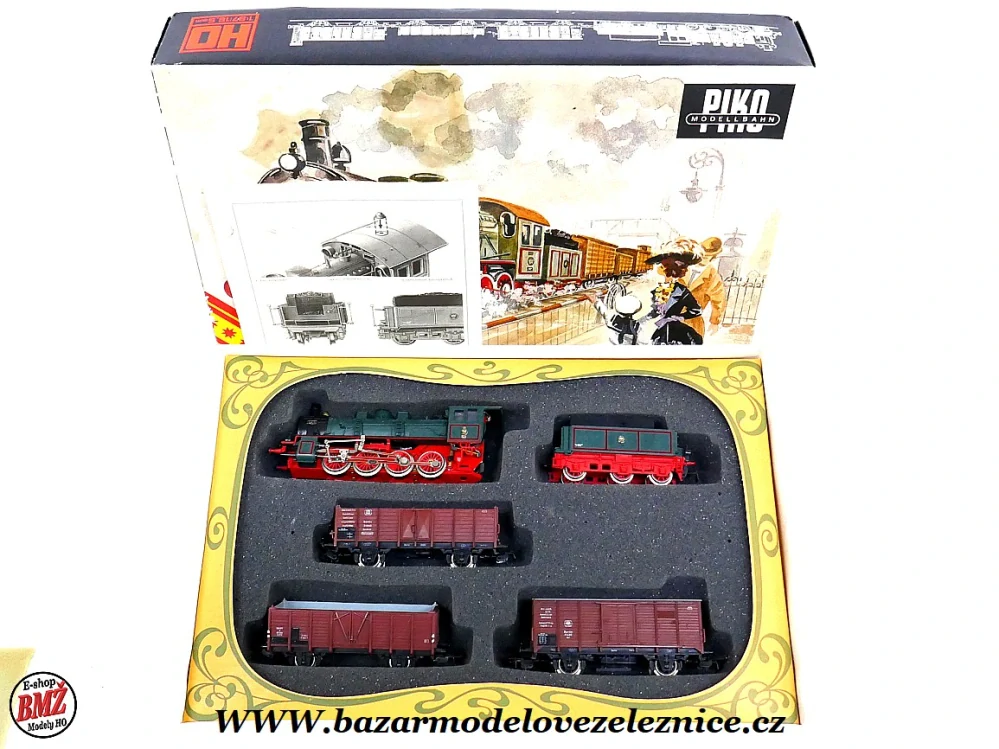Piko DDR - DC - Set s BR 55 K.P.E.V. + 3 nákl. vozy - HO