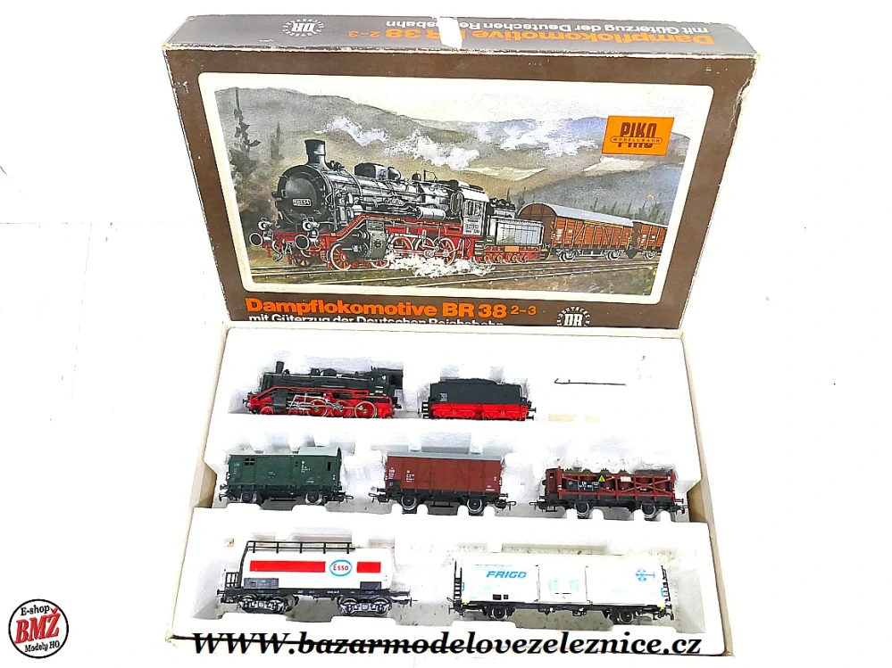 Piko DDR - DC - Set s BR 38 DR + 5 Nákl. vozy - HO