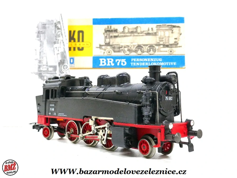 Piko DDR - DC - Parní lokomotiva BR 75 582 DR - HO