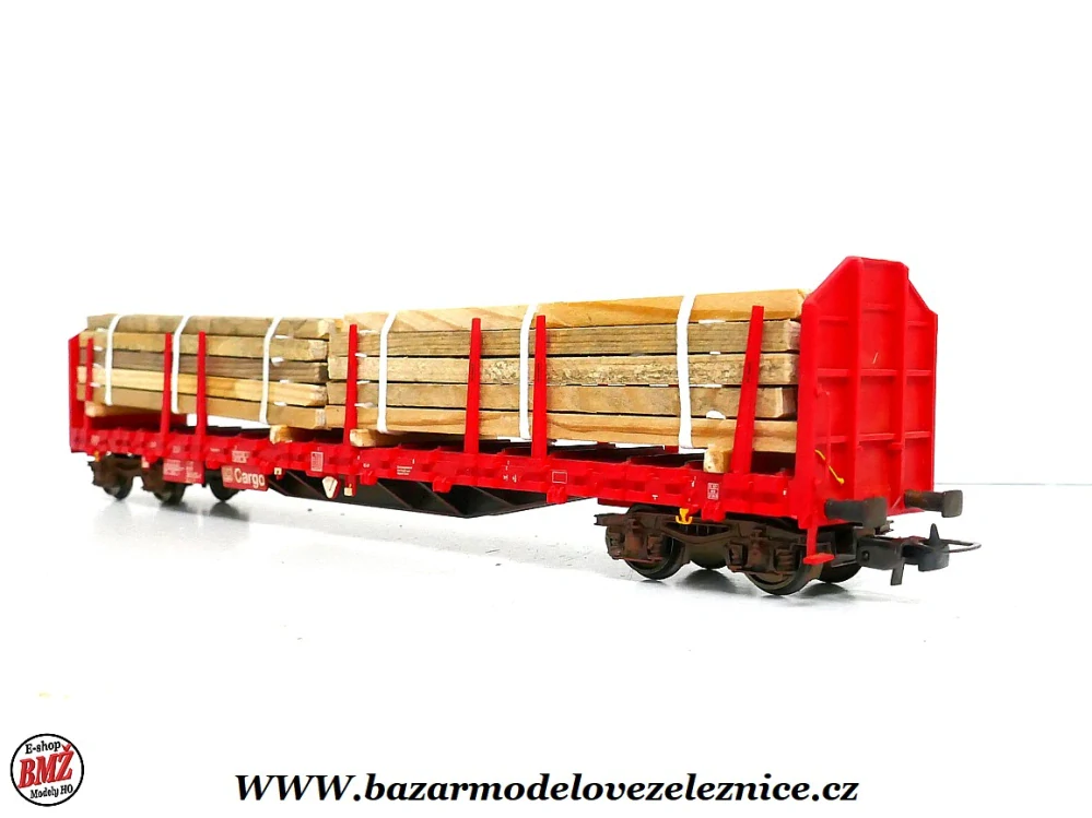 Nové Piko - Klanicový vůz DB Cargo s dřevem - HO