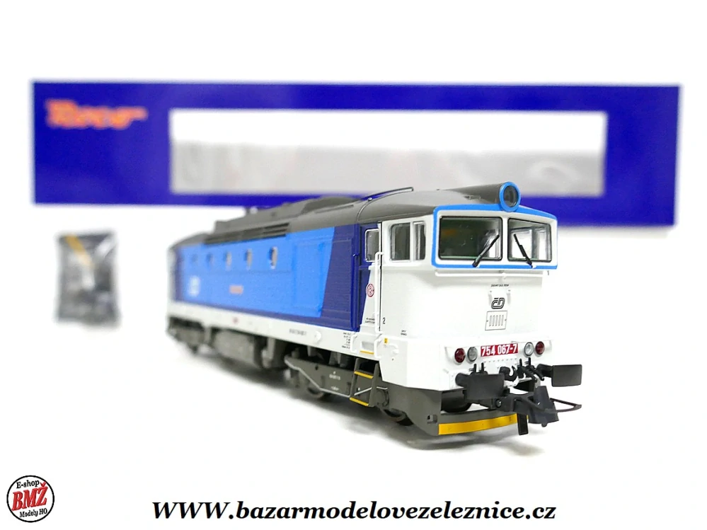 Roco - DCC + ZVUK. - Dieselová lokomotiva Brejlovec 754 067 ČD - HO