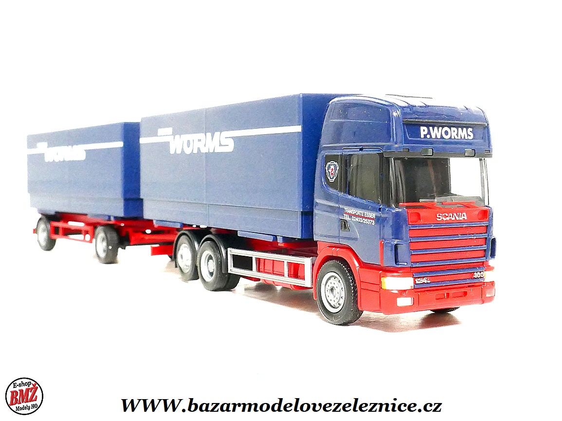 Herpa - Scania plachta s přívěsem - HO