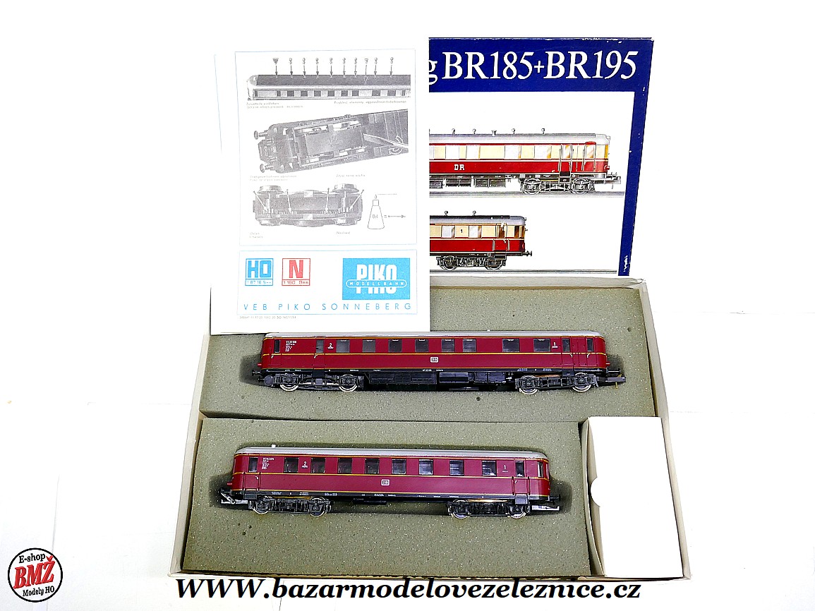 PIKO DDR - DC - Dieselová souprava BR 185/195 DB - HO