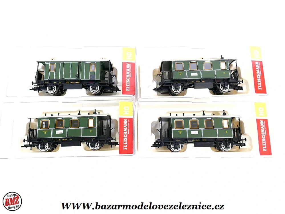Fleischmann - Set 4 osobních vozů K.Bay.Sts.B. - HO