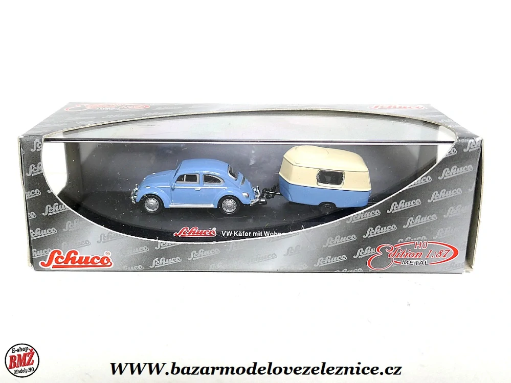 Schuco - VW Brouk s karavenem - kovový model - HO