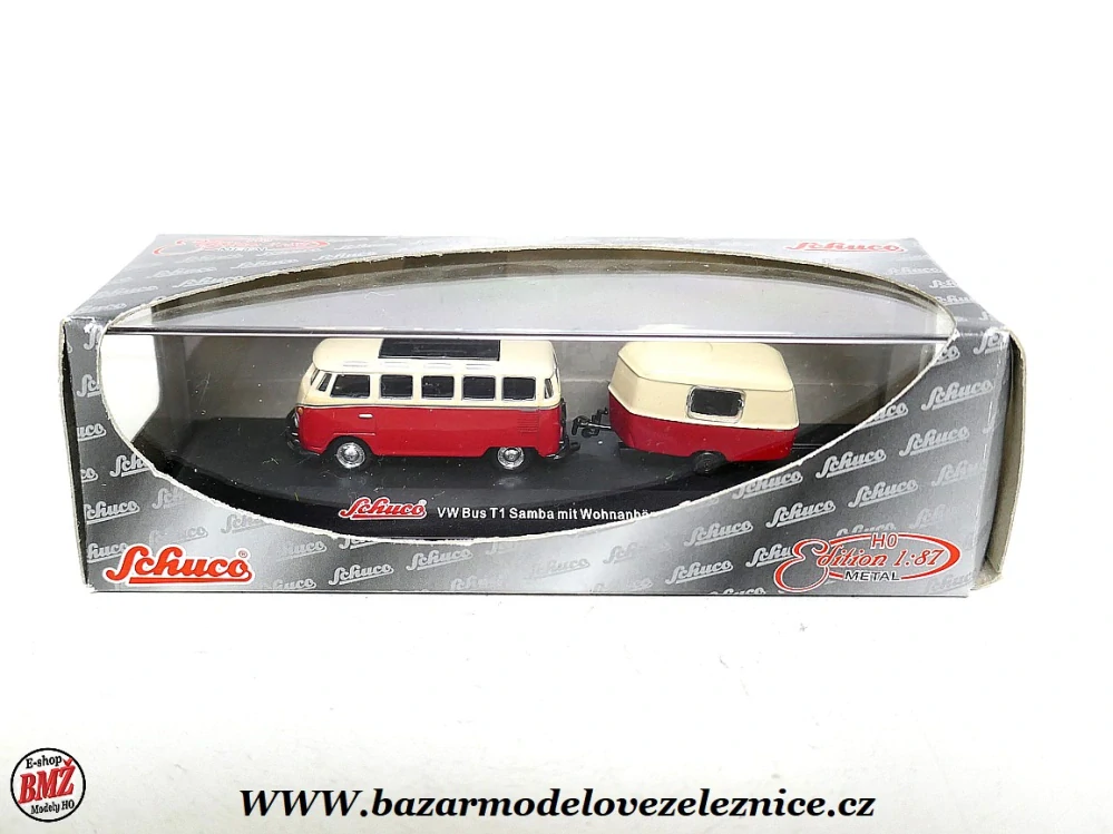 Schuco - VW Bus s karavanem - kovový model - HO