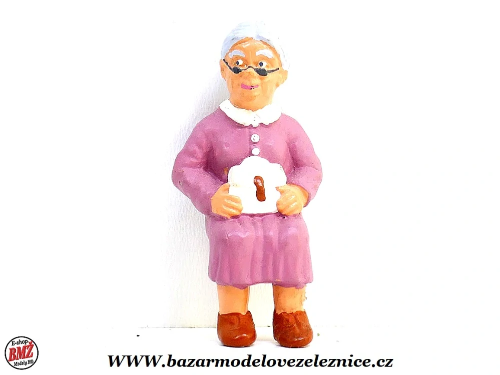 Figurka - Cestující sedící babička - G