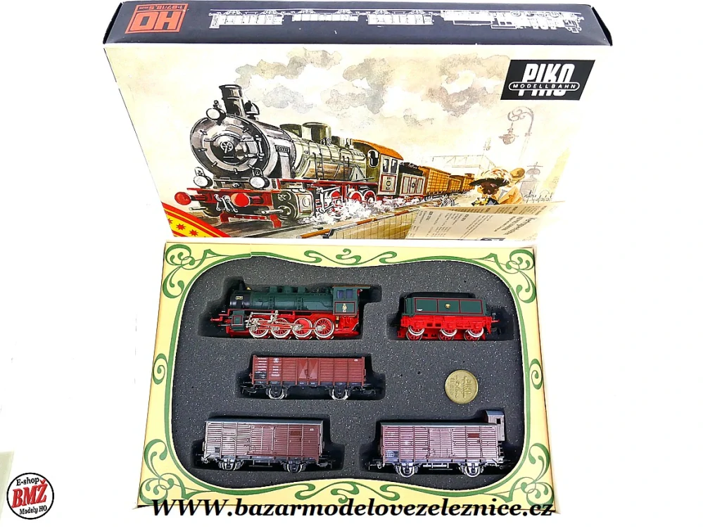 Piko DDR - DC - Set s BR 55 K.P.E.V. + 3 nákl. vozy - HO