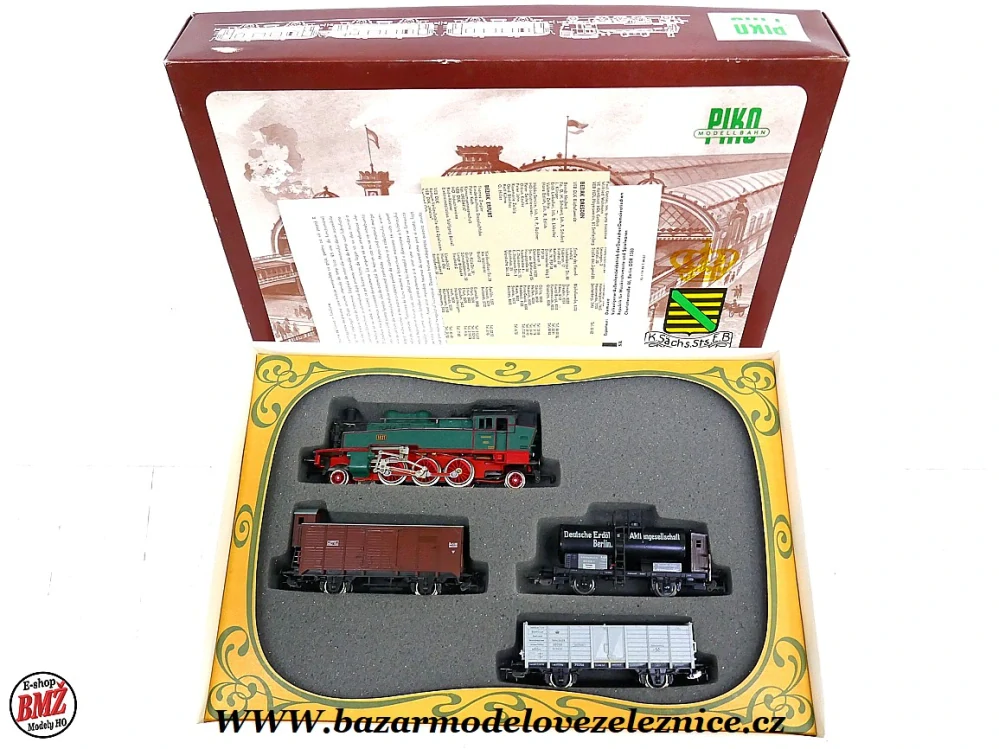 Piko DDR - DC - Set s BR 75 SASKO + 3 nákl. vozy - HO