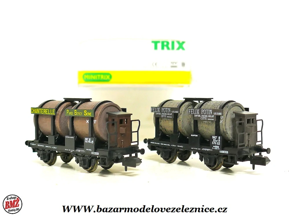 Minitrix - 2 x vůz na víno SNCF - N