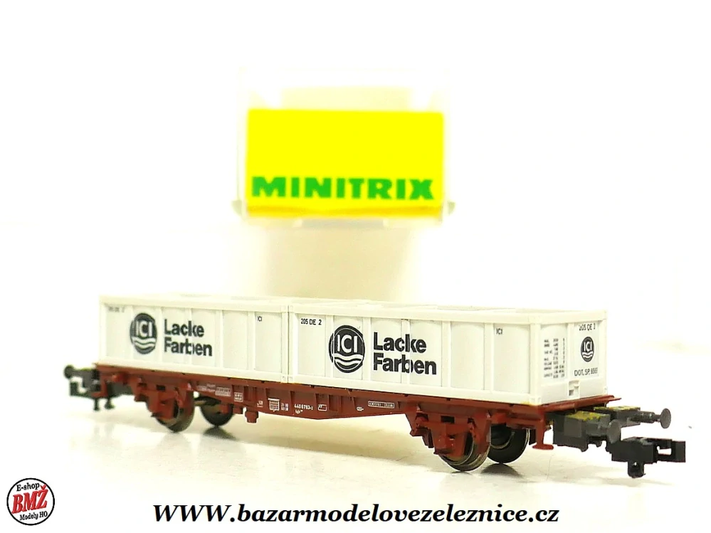 Minitrix - Kontejnerový vůz lacke Farben - N