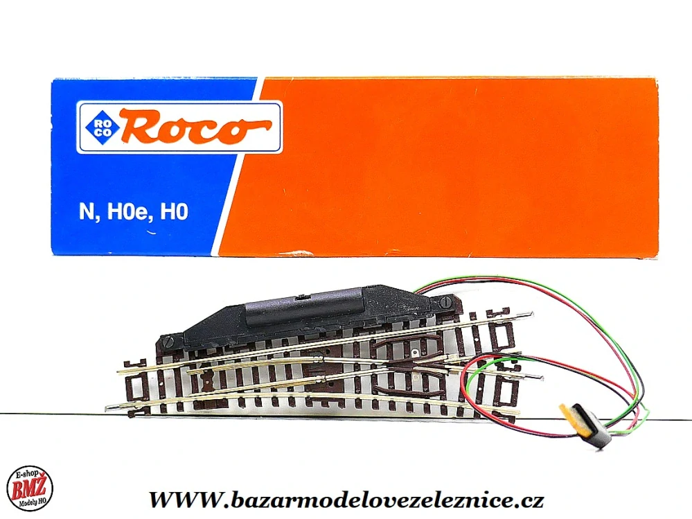 Roco - Fleischmann - výhybka pravá elektrická 15° R5=362,6 mm - N