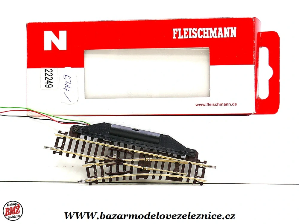 Fleischmann - výhybka levá elektrická 24° R1=194,6 mm - N