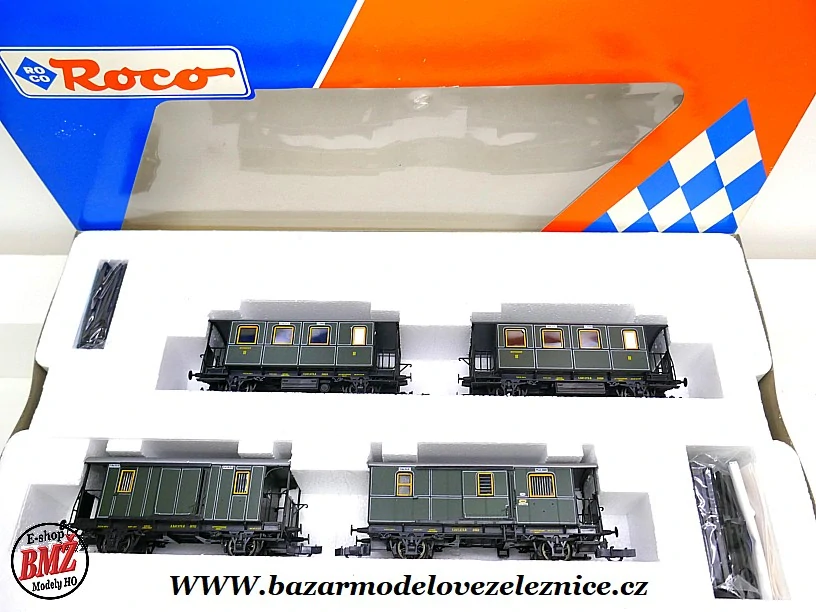 Roco - Set 4 osobních vozů K.Bay.Sts.B - HO