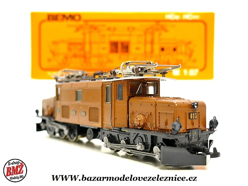 Bemo - DC - Elektrická lokomotiva Krokodíl RhB Ge 6/6 I 413- HOm