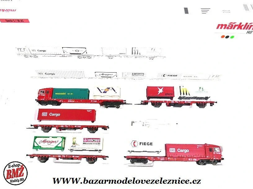Marklin Hamo - DC - Dieselová souprava Sprinter Cargo DB - HO