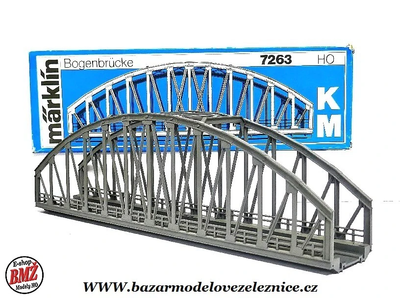 Marklin - obloukový most 1kolejný d x- š x v) 360 x 64 x 117 mm HO