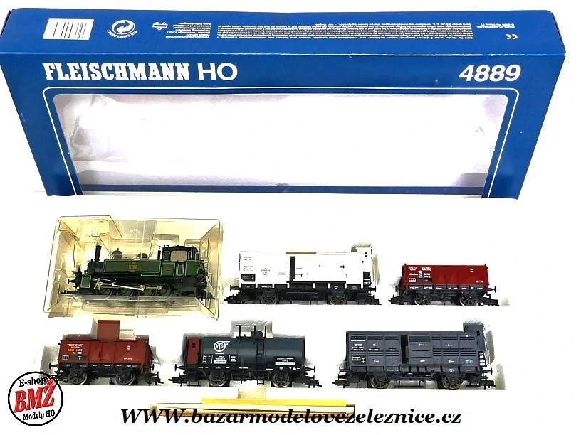 Fleischmann - DC - Set s BR 89 K.Bay.Sts.E.+ 5 nákl. vozů - HO