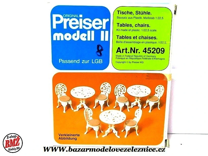 Preiser - židle a stoly - G