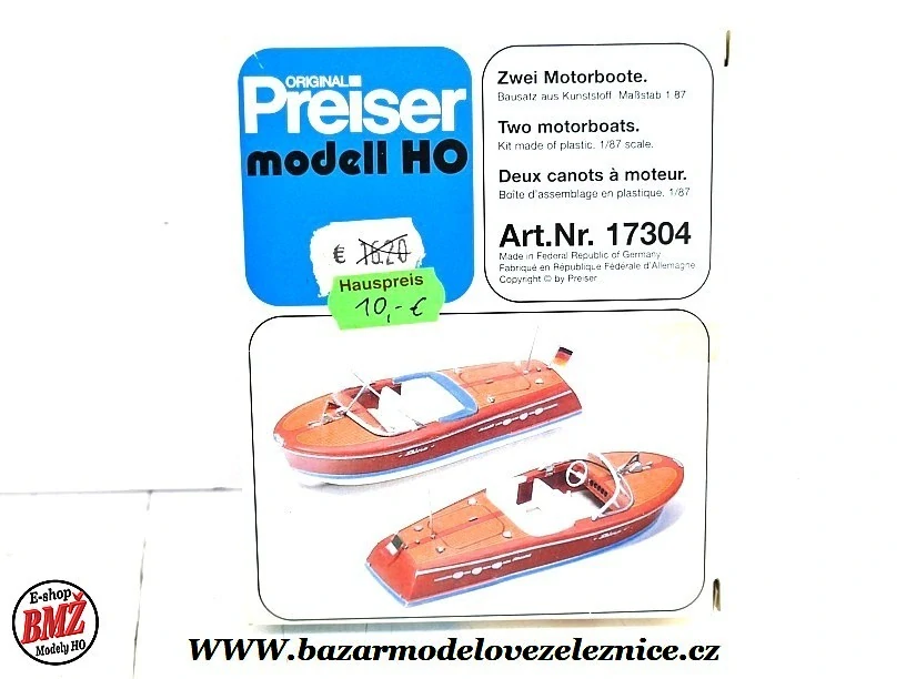 Preiser - Motorové čluny 2 ks - HO