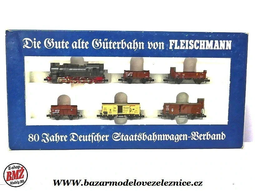 Fleischmann - DC - Set s Parní lokomotivou BR T18 K.P.E.V. - N
