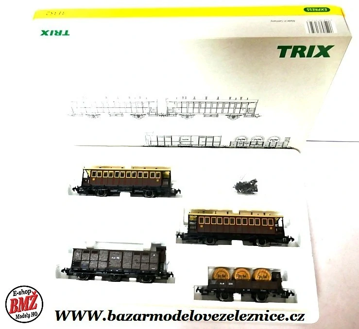 Trix Express - Set 4 vozů Pfalz Bahn - HO