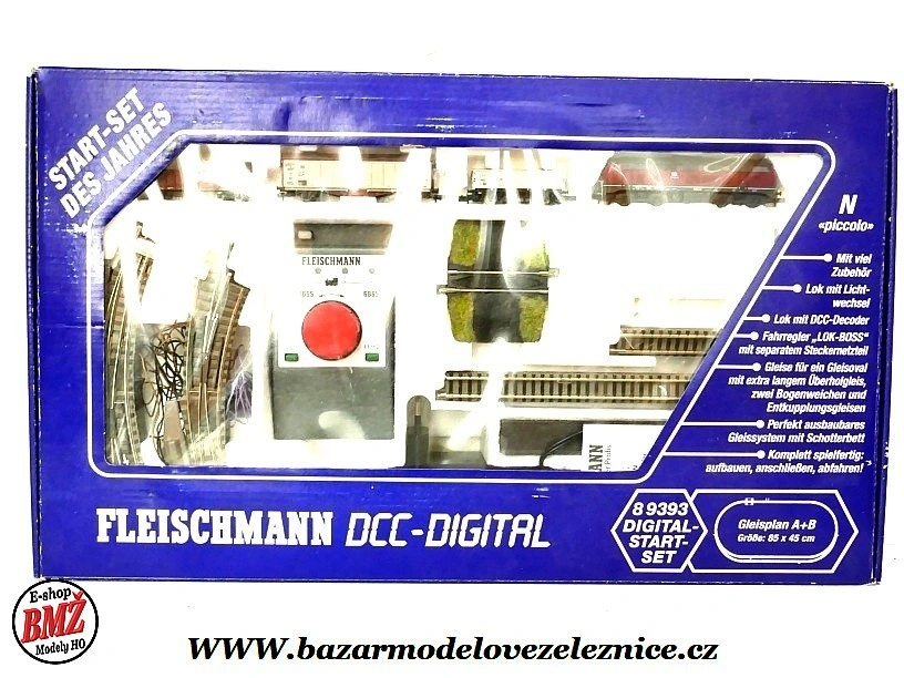 Fleischmann - DCC - Set s Dieselovou lokomotivou BR 218 DB + 3 vozy N