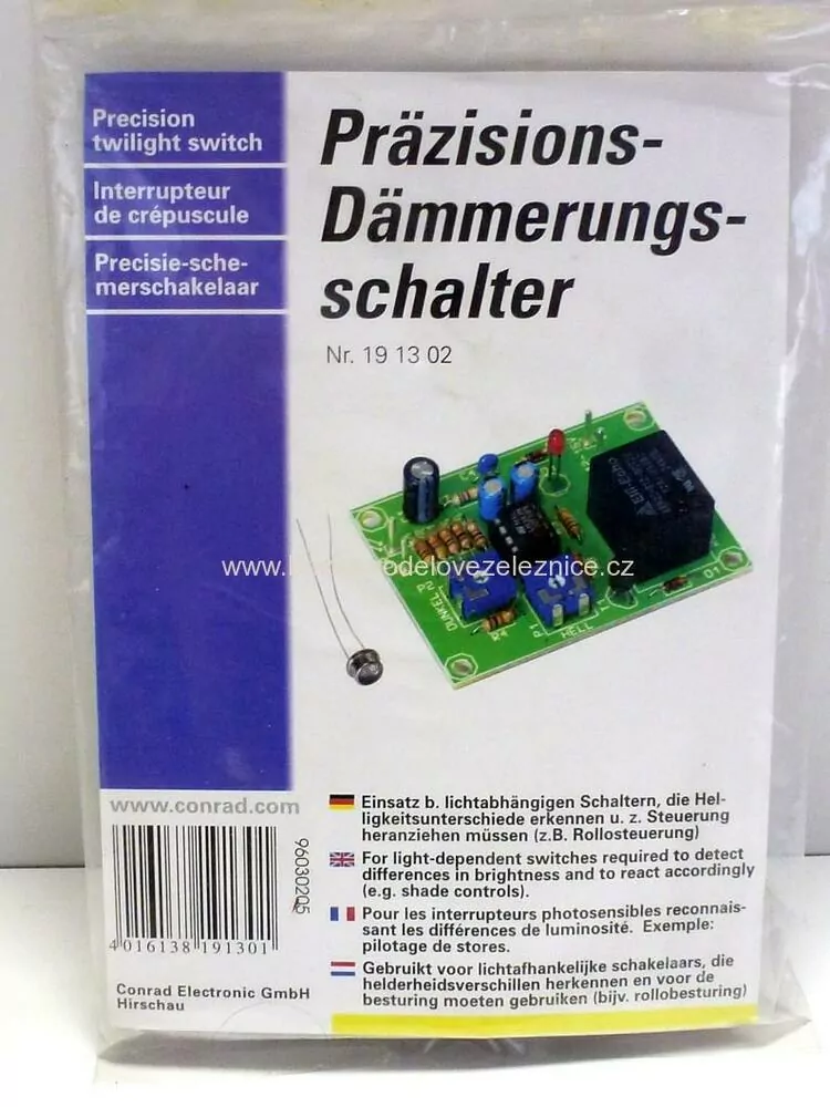 Conrad - Přesný soumrakový spínač H-Tronic, 12 - 15 V/DC (stavebnice)