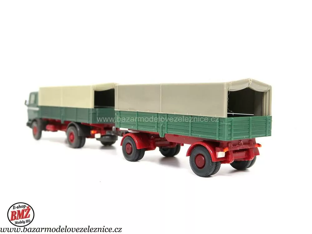 Wiking - Mercedes plachta s přívěsem - HO