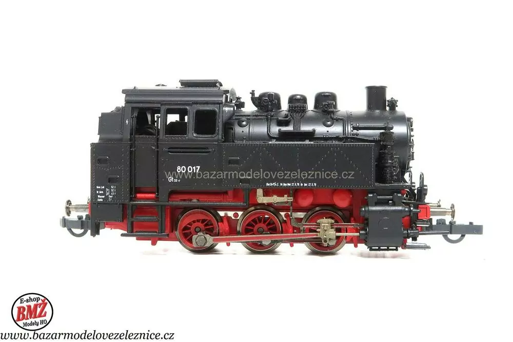 Roco - DCC s kouř. generátorem - Parní lokomotiva BR 80 017 - HO