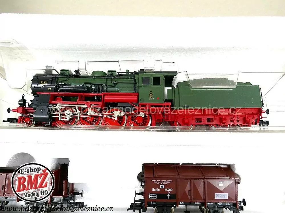 Fleischmann - DC - Set s BR 55 K.P.E.V. + 6 nákl. vozů - HO