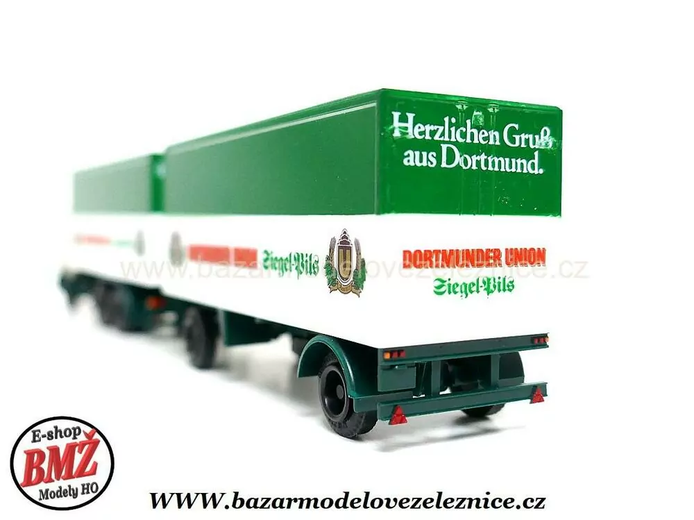 Herpa - Mercedes s přívěsem -  HO